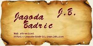 Jagoda Badrić vizit kartica